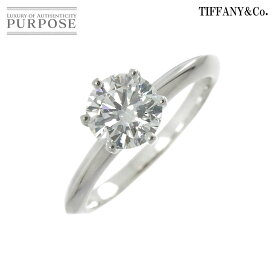 【新品同様】 ティファニー TIFFANY&Co. ソリティア ダイヤ 1.07ct H/VS1/3EX 10号 リング Pt プラチナ 指輪 Diamond Ring 【鑑定書付き】【中古】
