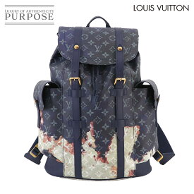 【未使用 展示品】 ルイ ヴィトン LOUIS VUITTON モノグラム ブリーチ クリストファー MM バックパック リュックサック ディープブルー M46805 RFID Christopher MM 【中古】