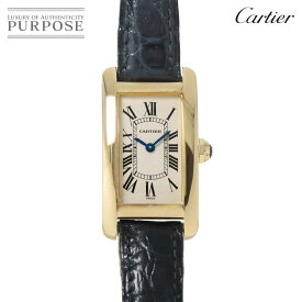 【新品仕上げ 済み】 カルティエ Cartier タンクアメリカンSM W2601556 レディース 腕時計 アイボリー K18YG クォーツ ウォッチ Tank Americaine 【中古】