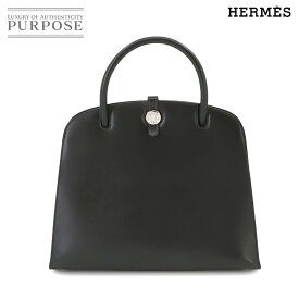 エルメス HERMES ダルヴィ MM 30 ハンド バッグ ボックスカーフ ブラック □G刻印 シルバー 金具 Dalvy MM 【中古】