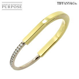 【新品同様】 ティファニー TIFFANY&CO. ロック ダイヤ 1.08ct バングル 15.5cm K18 YG WG イエロー ホワイトゴールド 750 ブレスレット Bangle Bracelet【中古】