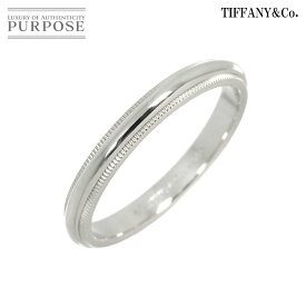【新品同様】 ティファニー TIFFANY&Co. ミルグレイン 21号 リング 幅3mm Pt プラチナ 指輪 Milgrain Ring【中古】