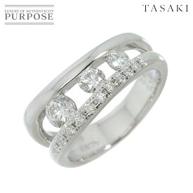 【新品同様】 タサキ TASAKI 11号 リング ダイヤ 0.60ct/0.10ct K18 WG ホワイトゴールド 750 指輪 田崎真珠 Diamond Ring【中古】