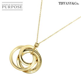 【新品同様】 ティファニー TIFFANY&Co. インターロッキング ネックレス 43cm K18 YG イエローゴールド 750 Interlocking Necklace【中古】