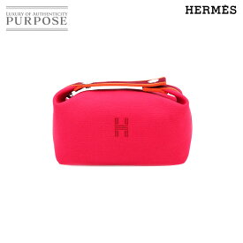 【未使用 展示品】 エルメス HERMES ブリッド ア ブラック PM ポーチ ハンド バッグ トワルアッシュ ハイビスカス シルバー 金具 Bride a Brac PM 【中古】