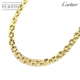 【新品同様】 カルティエ Cartier マイヨンパンテール ダイヤ ネックレス 40cm K18 YG イエローゴールド 750 Necklace【証明書付き】【中古】