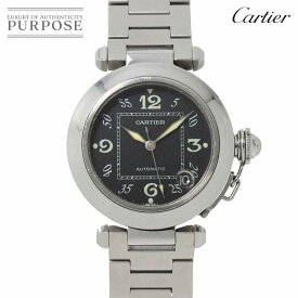 カルティエ Cartier パシャC W31043M7 ボーイズ 腕時計 デイト ブラック オートマ 自動巻き ウォッチ Pasha C 【中古】