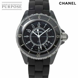 シャネル CHANEL J12 33mm H0681 レディース 腕時計 デイト ブラック セラミック ラバー クォーツ ウォッチ 【中古】