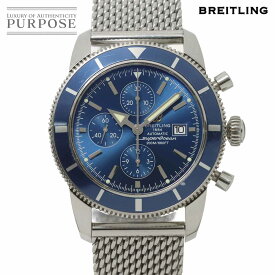 ブライトリング BREITLING スーパーオーシャン クロノグラフ A13320 メンズ 腕時計 デイト ブルー オートマ 自動巻き ウォッチ Superocean 【中古】