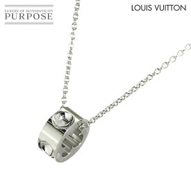 【新品同様】 ルイ ヴィトン LOUIS VUITTON パンダンティフ アンプラント ネックレス 41cm K18 WG ホワイトゴールド 750 Empreinte Necklace【中古】