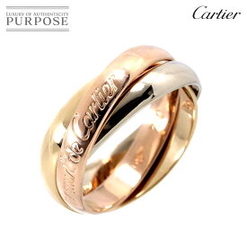 【新品同様】 カルティエ Cartier トリニティ MM #50 リング K18 YG WG PG 3連 スリーゴールド 3カラー 750 指輪 Trinity Ring【中古】