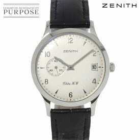 ゼニス ZENITH クラス エリート 01 1125 650 メンズ 腕時計 デイト シルバー スモールセコンド 手巻き ウォッチ Class 【中古】