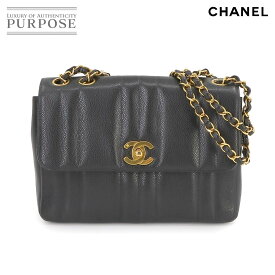 【新品同様】 シャネル CHANEL マドモアゼル チェーン ショルダー バッグ キャビアスキン ブラック ココマーク ゴールド 金具 ヴィンテージ Mademoiselle Bag 【中古】