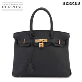 【新品同様】 エルメス HERMES バーキン30 ハンド バッグ トゴ ブラック C刻印 ピンクゴールド 金具 Birkin 30 【中古】