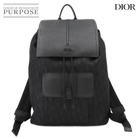【新品同様】 クリスチャン ディオール Christian Dior モーション バックパック ナイロン レザー ブラック グレー 1MOBA062YPN Motion Backpack 【中古】