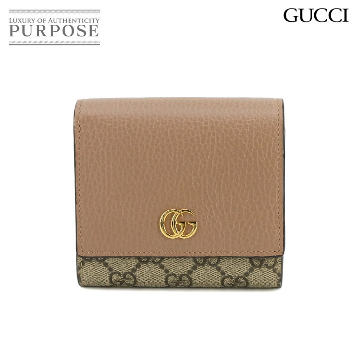 楽天市場】【未使用 展示品】 グッチ GUCCI GGマーモント 二つ折り  