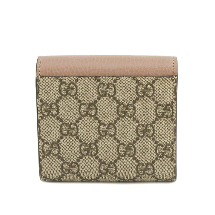 グッチGGマーモント ダスティピンク ゴールド金具 レディース 二つ折り  