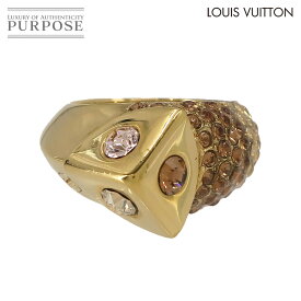 ルイ ヴィトン LOUIS VUITTON LVトランキーズ リング 指輪 ラインストーン ゴールド M68052 アクセサリー Trankies Ring 【中古】