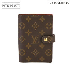 【新品同様】 ルイ ヴィトン LOUIS VUITTON モノグラム アジェンダ PM 手帳カバー ブラウン R20005 ゴールド 金具 Agenda 【中古】