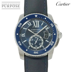 カルティエ Cartier カリブル ドゥ カルティエ ダイバー WSCA0010 メンズ 腕時計 デイト ブルー 自動巻き Calibre de Cartier Diver 【中古】