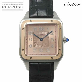 カルティエ Cartier サントスデュモン LM 世界限定500本 W2SA0025 メンズ 腕時計 ピンク K18PG 手巻き ウォッチ Santos Dumont 【中古】