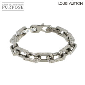 【新品同様】 ルイ ヴィトン LOUIS VUITTON ブレスレット チェーン モノグラム L シルバー M00309 Monogram Chain Bracelet 【中古】