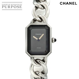 シャネル CHANEL プルミエール Lサイズ H0452 ヴィンテージ レディース 腕時計 ブラック クォーツ ウォッチ Premiere 【中古】