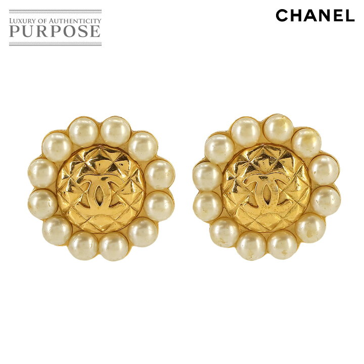 楽天市場】シャネル CHANEL ココマーク フェイクパール イヤリング 