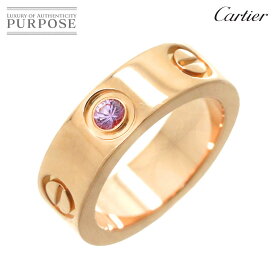 【新品同様】 カルティエ Cartier ラブ 1P サファイヤ #46 リング K18 PG ピンクゴールド 750 指輪 Love Ring【中古】