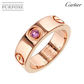 【新品同様】 カルティエ Cartier ラブ #49 リング サファイヤ 1P K18 PG ピンクゴールド 750 指輪 Love Ring【中古】