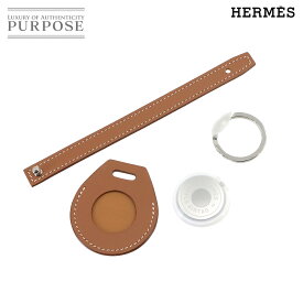 【未使用 展示品】 エルメス HERMES アップル エアタグ キーホルダー スイフト ゴールド U刻印 Apple AirTag 【中古】