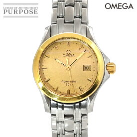 オメガ OMEGA シーマスター 120m コンビ レディース 腕時計 デイト ゴールド YG クォーツ ウォッチ Seamaster 【中古】