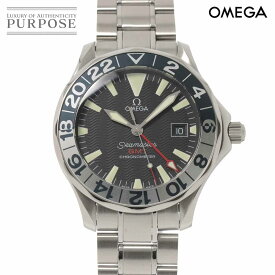 オメガ OMEGA シーマスター300 GMT 2234 50 50周年記念モデル メンズ 腕時計 デイト ブラック オートマ 自動巻き ウォッチ Seamaster 【中古】