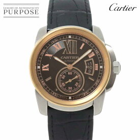 カルティエ Cartier カリブル ドゥ カルティエ コンビ W7100051 メンズ 腕時計 ブラウン PG 自動巻き ウォッチ Calibre de Cartier 【中古】