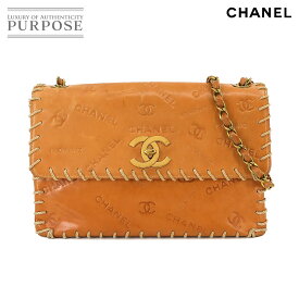 シャネル CHANEL チェーン ショルダー バッグ レザー ブラウン ヴィンテージ ゴールド 金具 ココマーク Shoulder Bag 【中古】