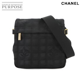 【新品同様】 シャネル CHANEL ニュートラベルライン ショルダー バッグ ナイロンジャガード レザー ブラック A29347 New Travel Line Shoulder Bag 【中古】