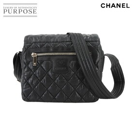 【新品同様】 シャネル CHANEL コココクーン スモール ショルダー バッグ ナイロン レザー ブラック シルバー 金具 A48616 Coco Cocoon Bag 【中古】