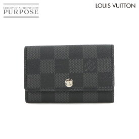 【未使用 展示品】 ルイ ヴィトン LOUIS VUITTON ダミエ グラフィット ミュルティクレ 6 6連 キーケース N62662 RFID シルバー 金具 Graphite Multicles 【中古】