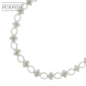 【新品仕上げ】 ダイヤ 9.60ct ネックレス 40cm K18 WG ホワイトゴールド 750 Diamond Necklace【中古】