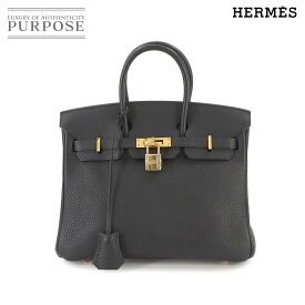 エルメス HERMES バーキン25 ハンド バッグ トゴ ブラック □H刻印 ゴールド 金具 Birkin 25 【中古】