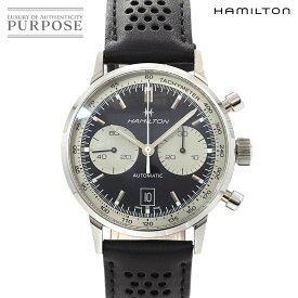 ハミルトン HAMILTON イントラマティック 68 H387160 クロノグラフ 1968本限定 メンズ 腕時計 デイト ブラック オートマ 自動巻き ウォッチ Intra-Matic 【中古】