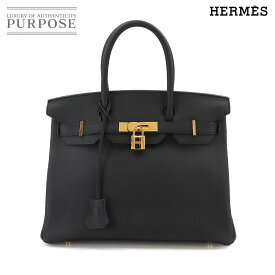 【新品同様】 エルメス HERMES バーキン30 ハンド バッグ トゴ ブラック A刻印 ゴールド 金具 Birkin 30 【中古】