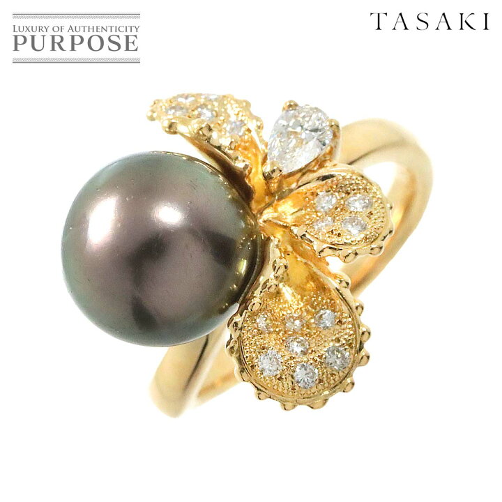 楽天市場】【新品仕上げ】 タサキ TASAKI 12号 リング 黒蝶真珠 10.2mm 
