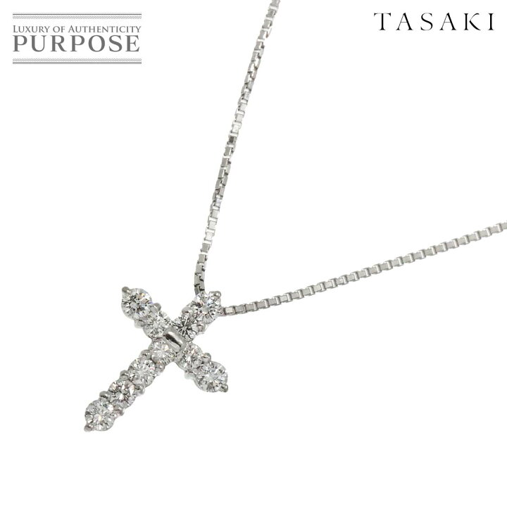 楽天市場】【新品同様】 タサキ TASAKI ダイヤ 0.48ct クロス  