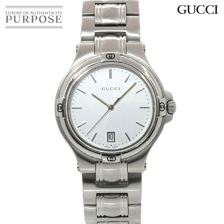 楽天市場】グッチ GUCCI 9040M メンズ 腕時計 デイト シルバー 