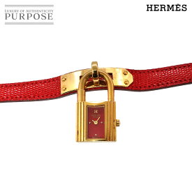 エルメス HERMES ケリーウォッチ ヴィンテージ レディース 腕時計 レッド リザード クォーツ ウォッチ カデナ Kelly Watch 【中古】