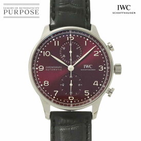 IWC ポルトギーゼ クロノグラフ IW371616 メンズ 腕時計 バーガンディ 自動巻き インターナショナル ウォッチ カンパニー Portugieser 【中古】