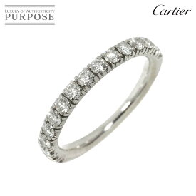 【新品同様】 カルティエ Cartier エタンセル #50 リング ハーフ ダイヤ Pt プラチナ 指輪 Diamond Ring【証明書付き】【中古】