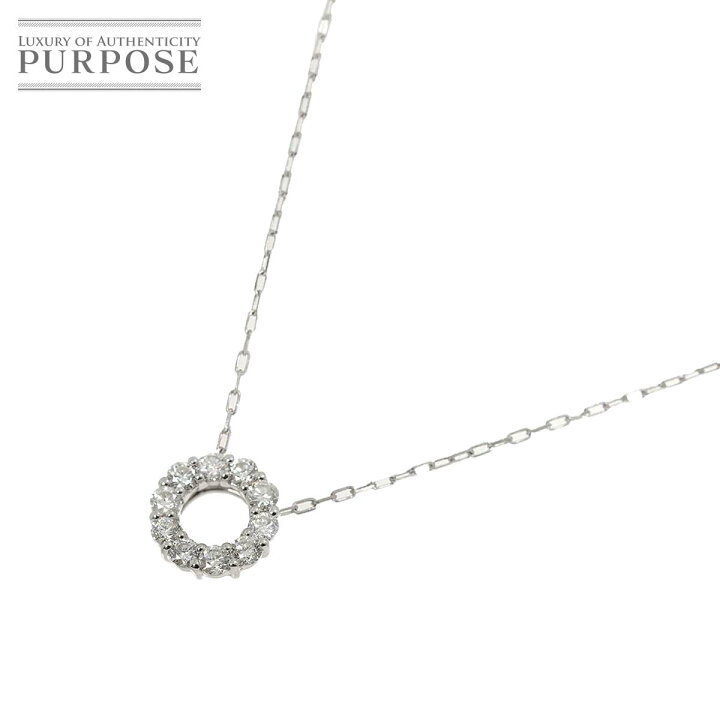 楽天市場】【新品仕上げ】 ダイヤ 0.30ct ネックレス 44.5cm K18 WG  