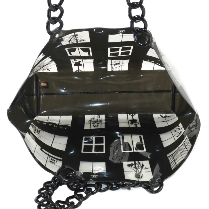 楽天市場】シャネル CHANEL ウィンドウズ ライン プラチェーン トート 